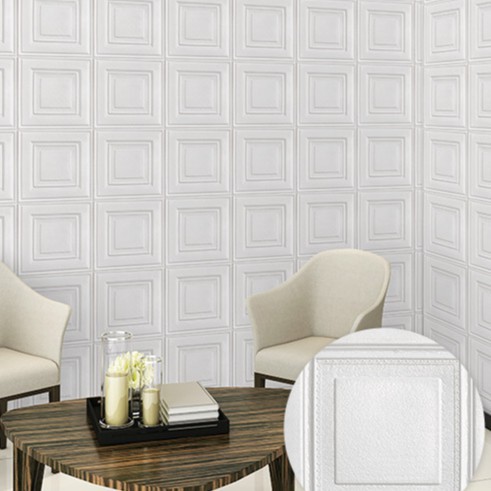 Giấy dán tường trần nhà 3D chống thấm nước chống ẩm họa tiết gạch tiện lợi | BigBuy360 - bigbuy360.vn