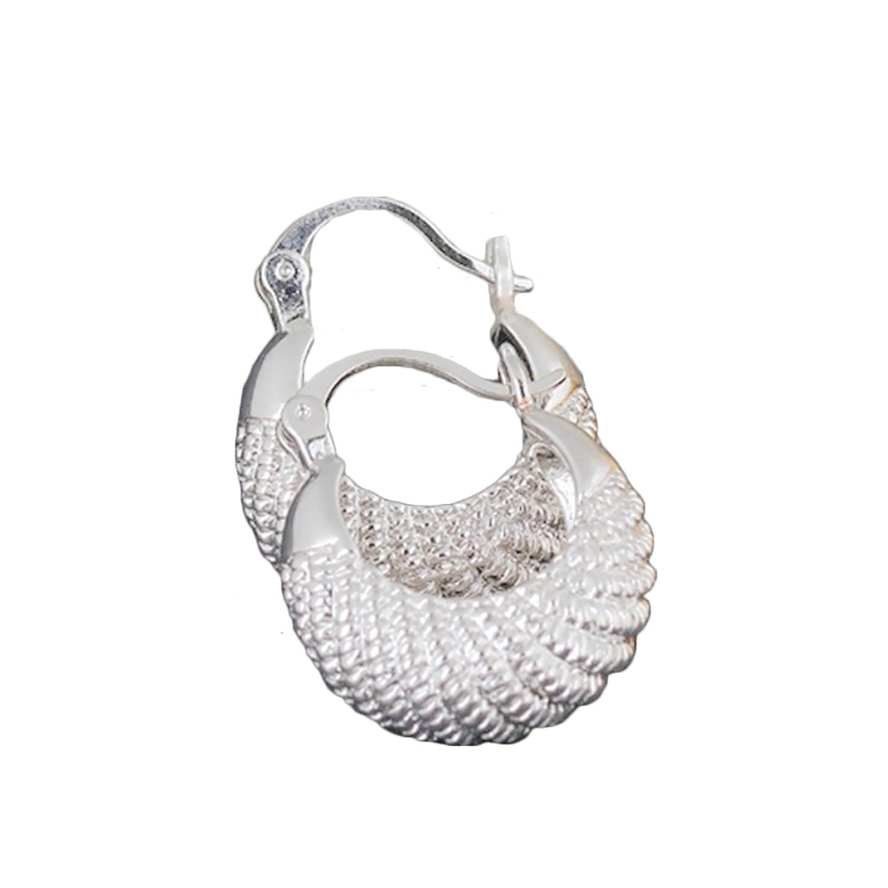 Hoa tai dạng vòng bản lớn mạ vàng/ bạc nổi bật thời trang