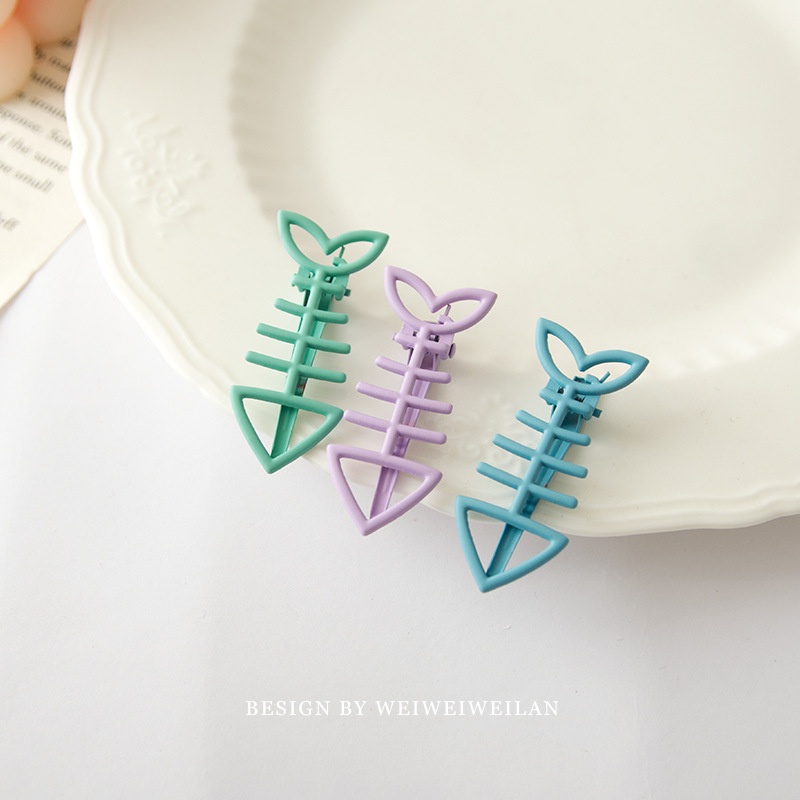 [Màu Sắc Ngẫu Nhiên] Kẹp Tóc Hình Xương Cá Màu Sắc Ngọt Ngào Phụ Kiện Thời Trang Cho Nữ AB030