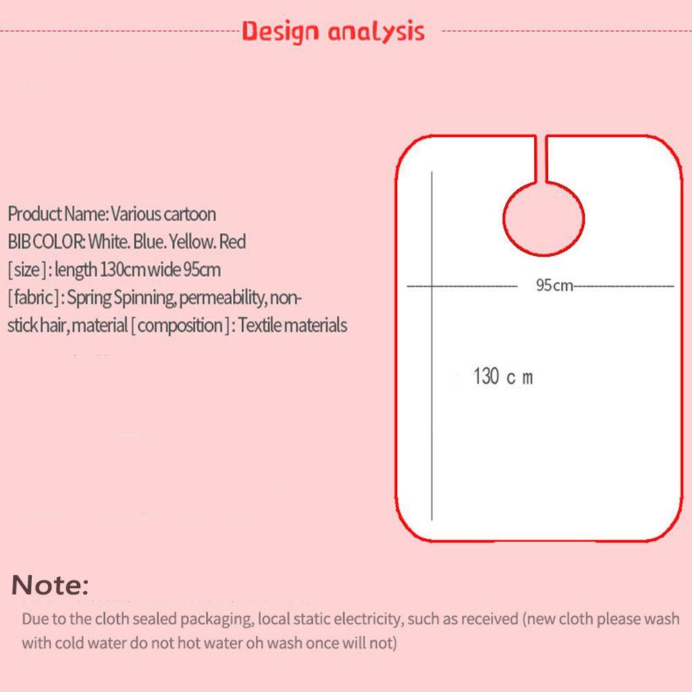 Áo Choàng Cắt Tóc Chuyên Nghiệp Chống Nước Có Thể Điều Chỉnh Đính Hoạt Hình Cho Bé