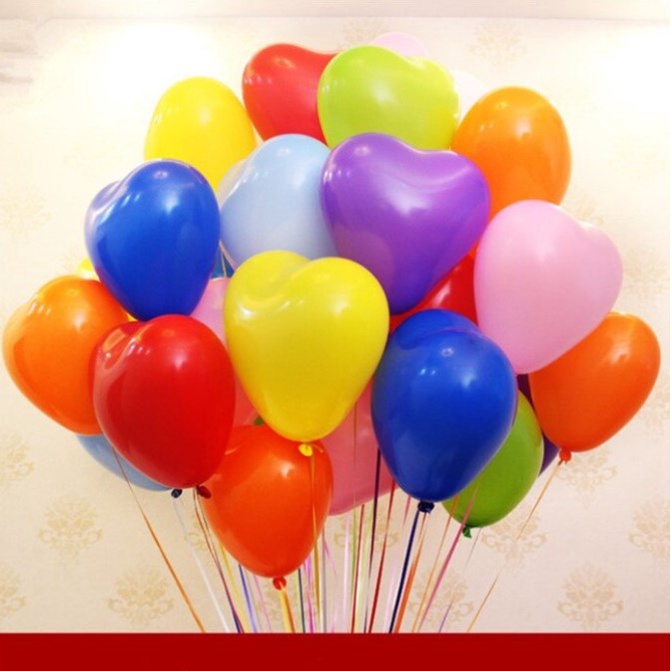 BONG BÓNG TRÁI TIM THÁI LAN Trang Trí Sinh Nhật Happy Birthday Tiệc Cưới Sự Kiện, bong bóng trang trí sinh nhật