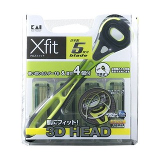 Set dao cạo râu 5 lưỡi kép Xfit KAI - hộp vuông