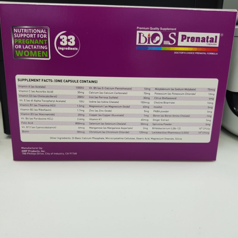 Viên uống Bio S-prenatal hộp 30 viên