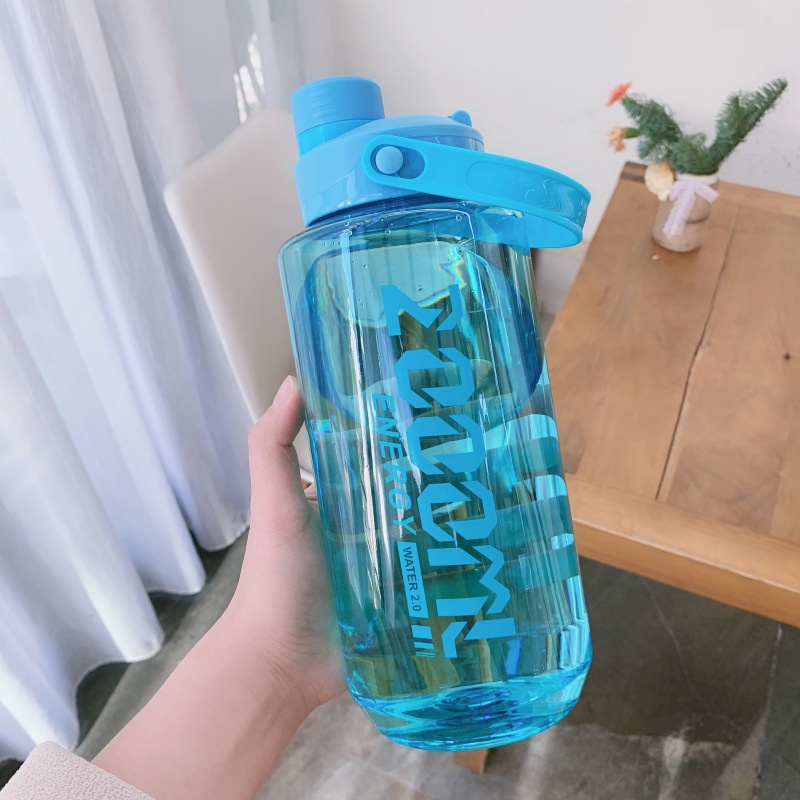 Bình nước dung tích lớn 1.5/2/2.5L có ống hút dùng cho thể thao cắm trại du lịch tập thể hình