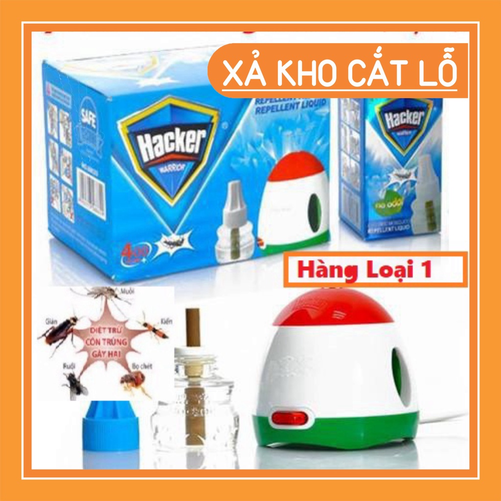 MÁY ĐUỔI MUỖI XÔNG TINH DẦU HACKER TẶNG KÈM 1 LỌ TINH DẦU(Loại team Vàng)