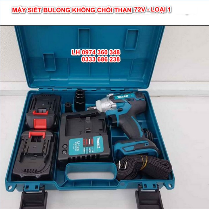 Máy Bắn Vít dùng pin 72V Không Chổi Than - LOẠI 2 PIN