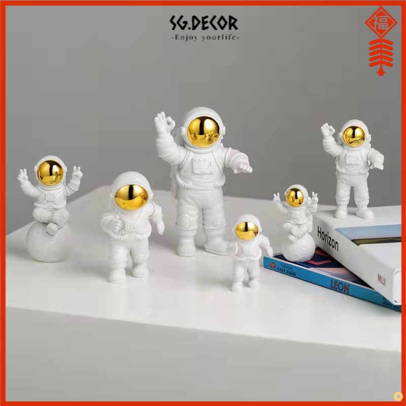 (Sẵn Hàng )Set 3 Mô Hình Phi Hành Gia Để Bàn, Tượng Phi Hành Gia Trang Trí Bàn Làm Việc Dễ Thương Chất Lượng Cao Cấp