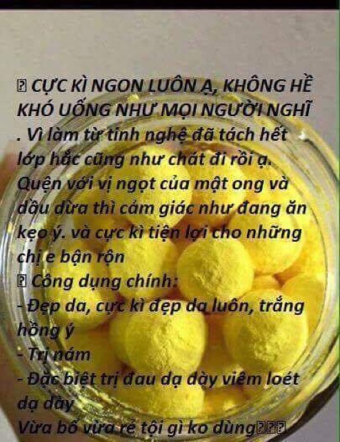 500g Viên tinh nghệ mật ong siêu giòn ngon