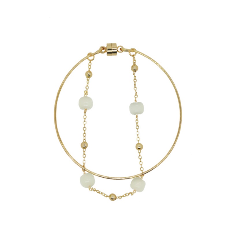 Vòng Tay Hai Lớp Đính Đá Opal Phong Cách Mới 2022