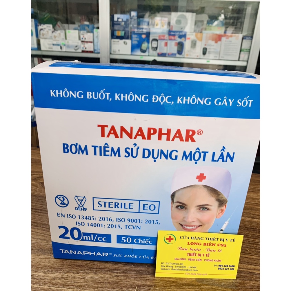 Bơm tiêm y tế chính hãng Tanaphar đủ loại 1ml 3ml 5ml 10ml 20ml 50ml Tanaphar, VIHANKOK 1 Chiếc