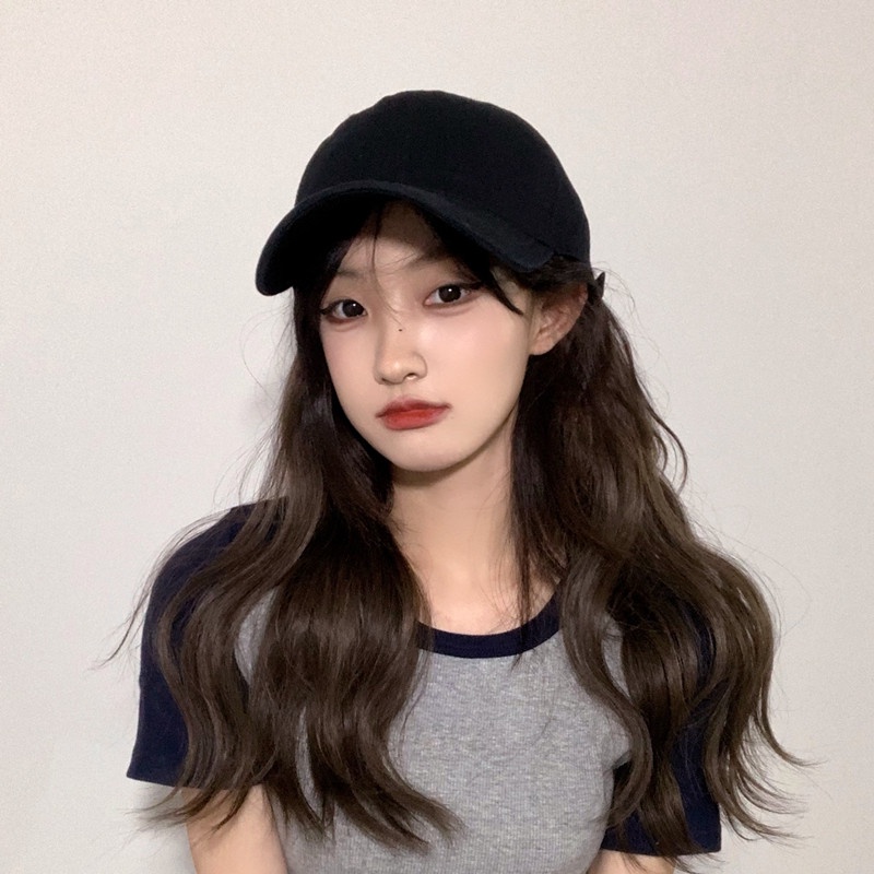 Mũ Lưỡi Trai Màu Xanh Da Trời Phong Cách Hàn Quốc Đơn Giản Thời Trang Unisex