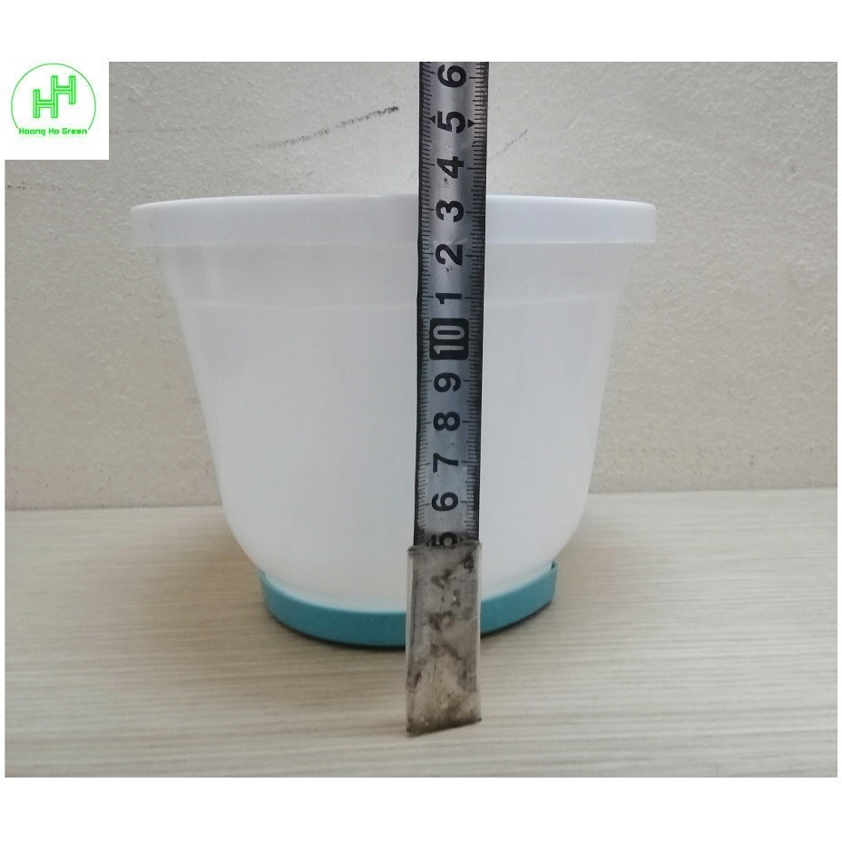 1 Chậu Kẹp Ban Công Trồng Hoa Cây Cảnh Nhiều Màu KT 16x13,5cm