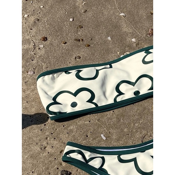 Set Bikini 2 Món Đi Biển Hoạ Tiết Hoa 2 Màu