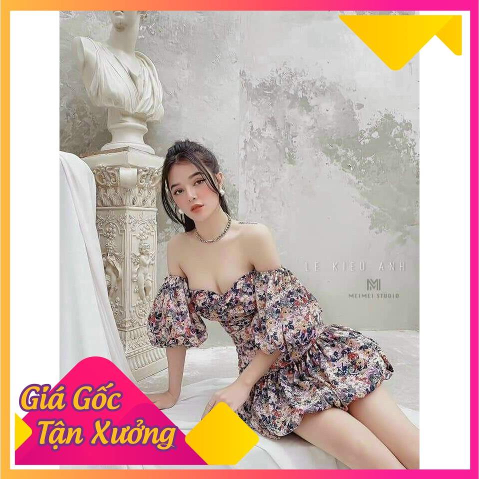 [SIÊU PHẨM] Đầm cúp ngực tay phồng tùng phồng ( có mút )