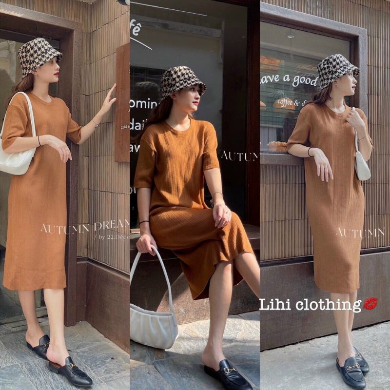 Váy len tăm suông hàng QCL1