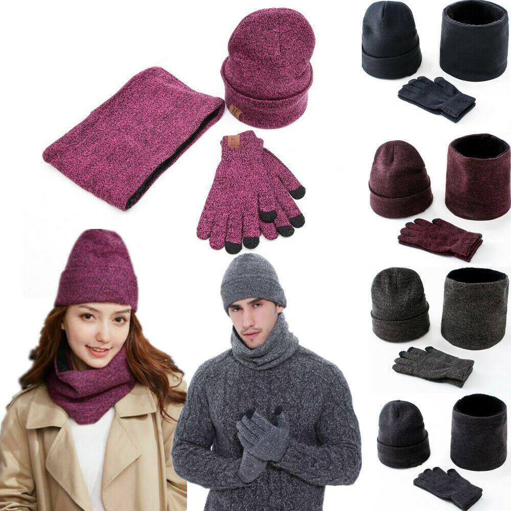 NIUYOU Set Mũ beanie Kèm Găng Tay Và Khăn Choàng Cổ Thời Trang