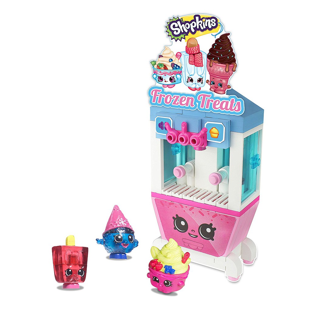 Bộ Đồ Chơi Xếp Hình Máy Bán Kem The Bridge Direct Shopkins Kinstructions Frozen Treat Stand (Mỹ)