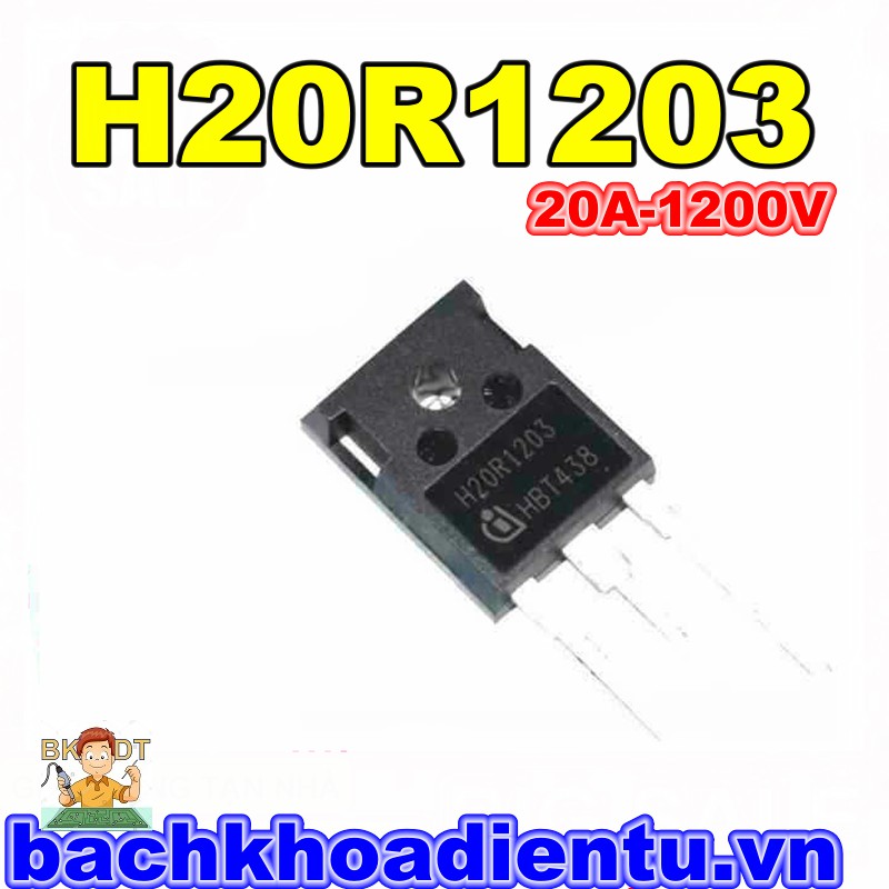 IGBT bếp từ H20R1203 ( 20A-1200V) mặt gương tháo máy.