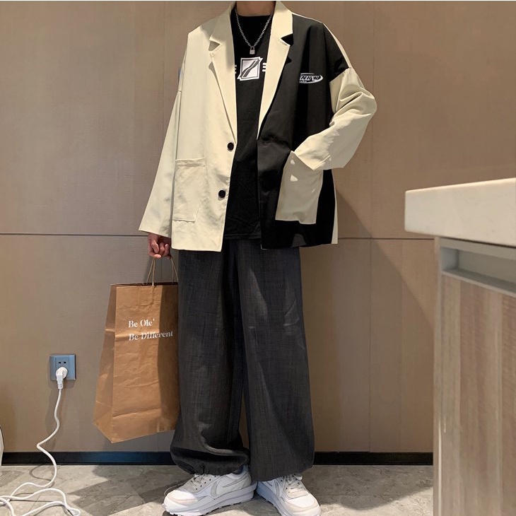 Áo Khoác Blazer, Vest Nam Phối Màu Unisex, Xu Hướng 2022