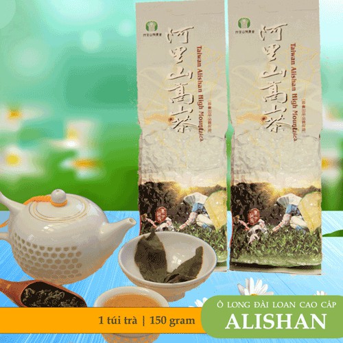 TRÀ Ô LÔNG A LÝ SƠN (ALISHAN ĐÀI LOAN) 150G | Oolong Alisan Cao Cấp TPHCM