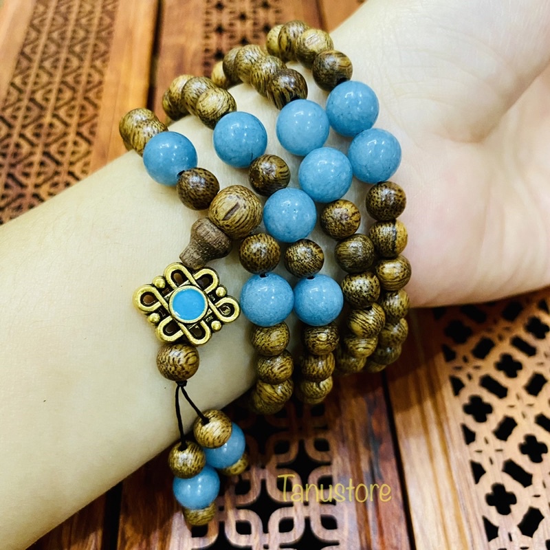 VÒNG TRẦM TỐC VN 108 HẠT MIX KHOÁ TRƯỜNG THỌ- KHOÁ VÔ TẬN- TANUSTORE