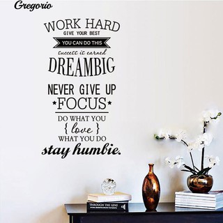 Decal dán tường câu châm ngôn sống