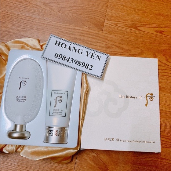[DATE 2025] Set kỳ da chết Whoo Brightening Peeling Gel 100ml + sữa rửa mặt 100ml