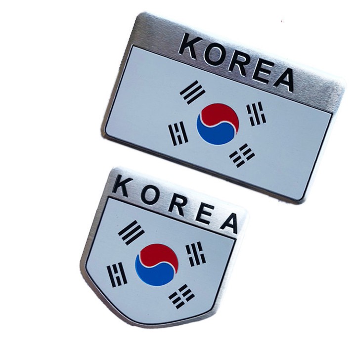 Miếng dán kim loại CỜ KOREA ( 5cm x 5cm )