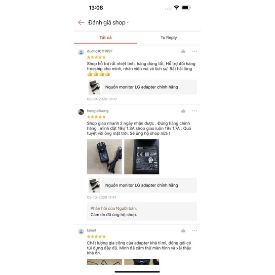 Nguồn monitor LG adapter O.8A , 1.3 A , 10.8 A chính hãng