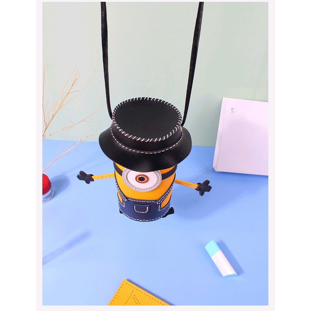 Túi tự làm, nguyên liệu làm túi handmade Minions ống có video hướng dẫn Kawaii_Handmade