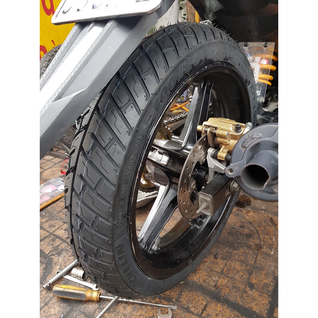 Cặp vỏ lốp xe Michelin City Grip Pro cho Ex135, Ex150, Winner mâm zin. 70/90-17 và 100/80-17, vỏ ko ruột - giá 1 cặp.