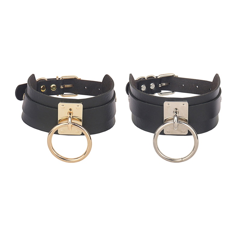 Vòng Cổ Choker Da Màu Đen Phong Cách Punk Cá Tính