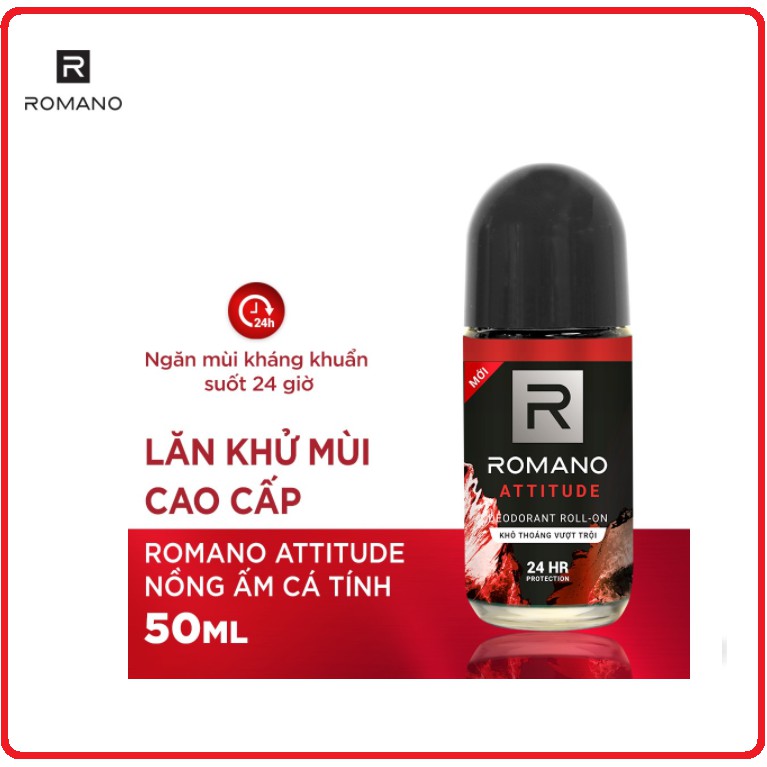 Lăn Khử Mùi ROMANO Hương Nước Hoa Chai 50ml