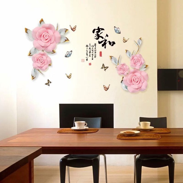 DECAL DÁN TƯỜNG HÌNH DÁN HỒNG BABY