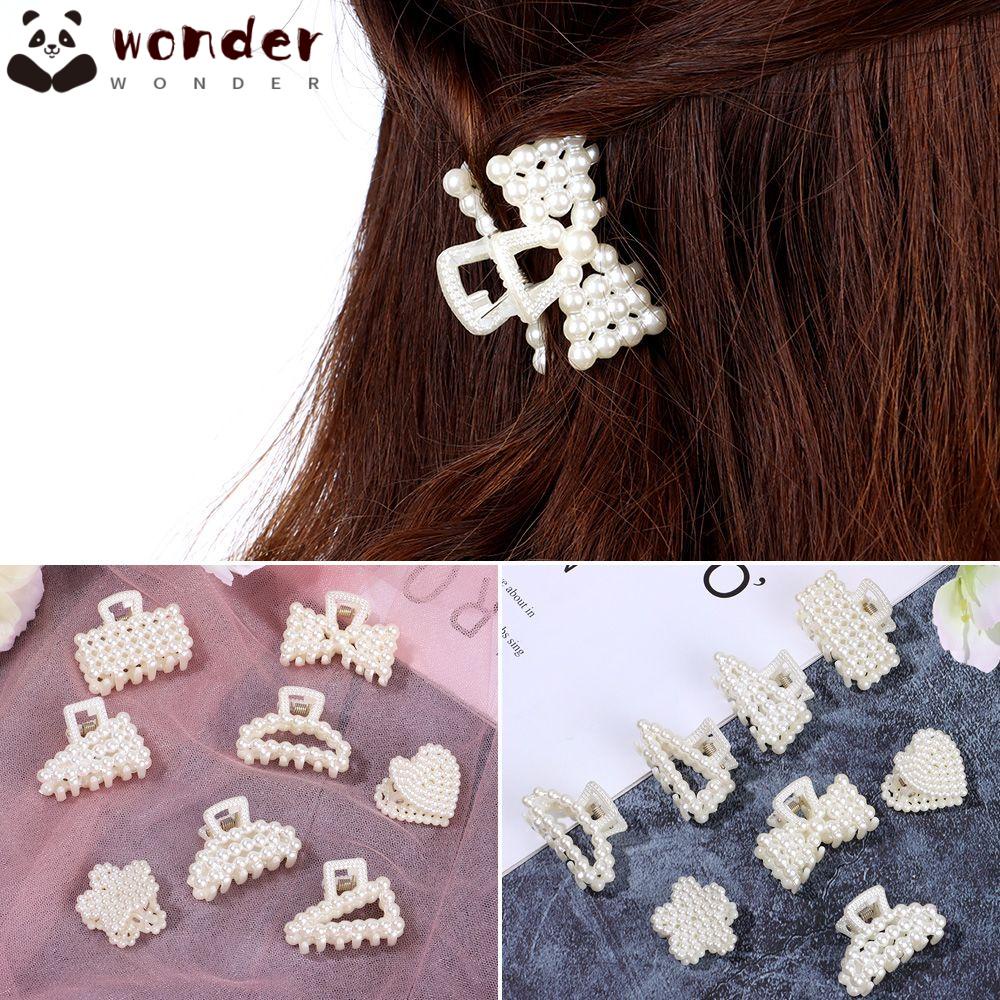 Kẹp Tóc Càng Cua Đính Ngọc Trai Màu Sắc Ngọt Ngào Cho Nữ