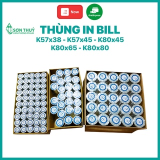 [XẢ KHO] THÙNG Giấy in Bill K80x45, K80x60, K80x65, K57, K58, Giấy in Hóa Đơn 80mm, 57mm, Giấy in Nhiệt 80mm