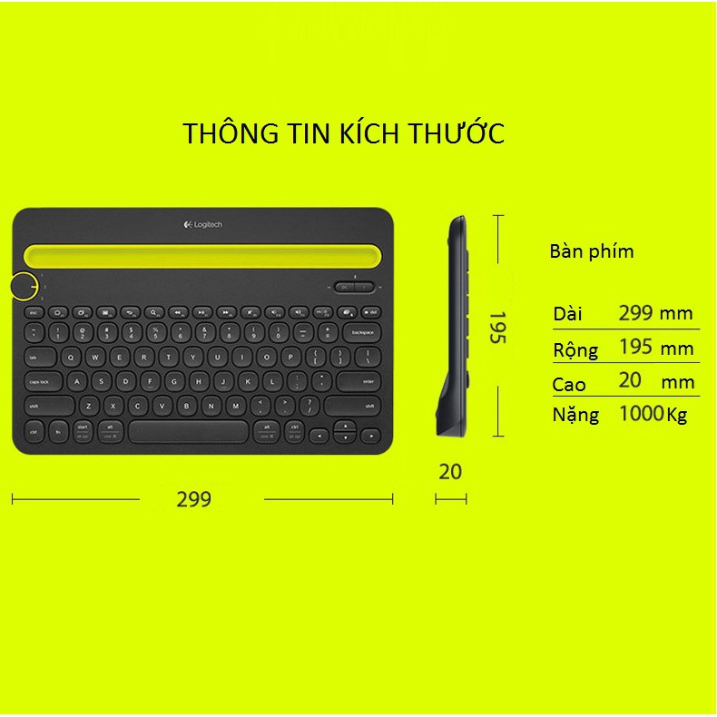 Bàn Phím Bluetooth Logitech K480 Cao Cấp - Hàng Chính Hãng