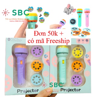 Đèn pin chiếu 80 hình ảnh động vật siêu nhân hoạt hình cho bé - Đồ chơi học tập và giải trí