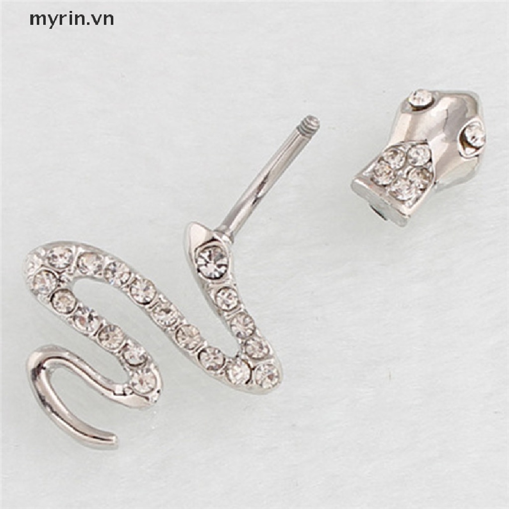 Khuyên Rốn Hình Rắn Chất Liệu Thép Không Gỉ Cá Tính