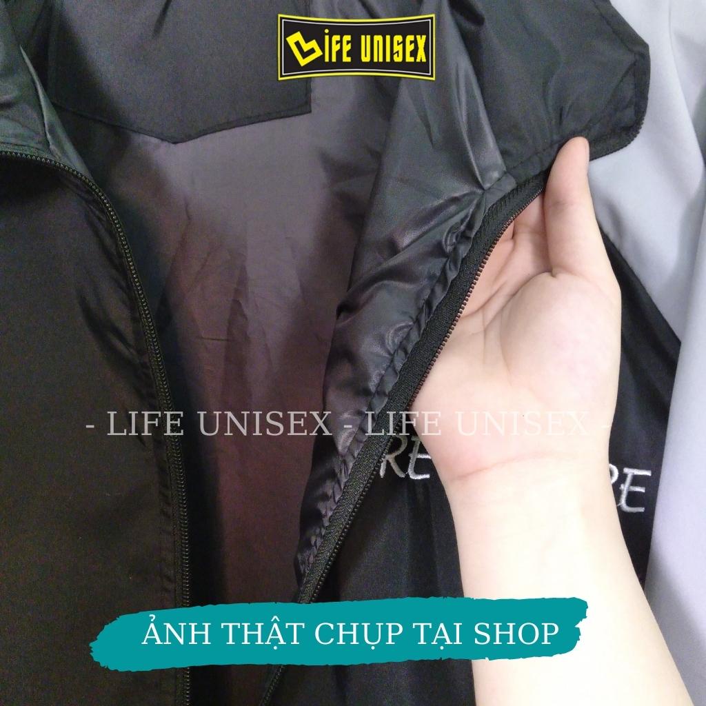 Áo Khoác Dù 2 Lớp THÊU CHỮ RE'SUAPRE 2022 Ulzzang Nam Nữ Unisex Form Rộng Bomber Jacket Hot Trend 2022-LIFE UNISEX