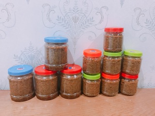 Ruốc thịt chưng mắm tép