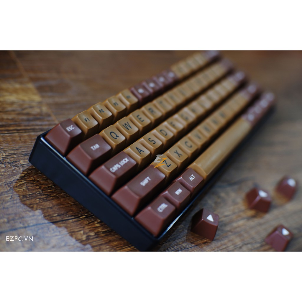 Keycap SA Profile Dark Chocolate ABS Double Shot 108 Phím | Gearbros