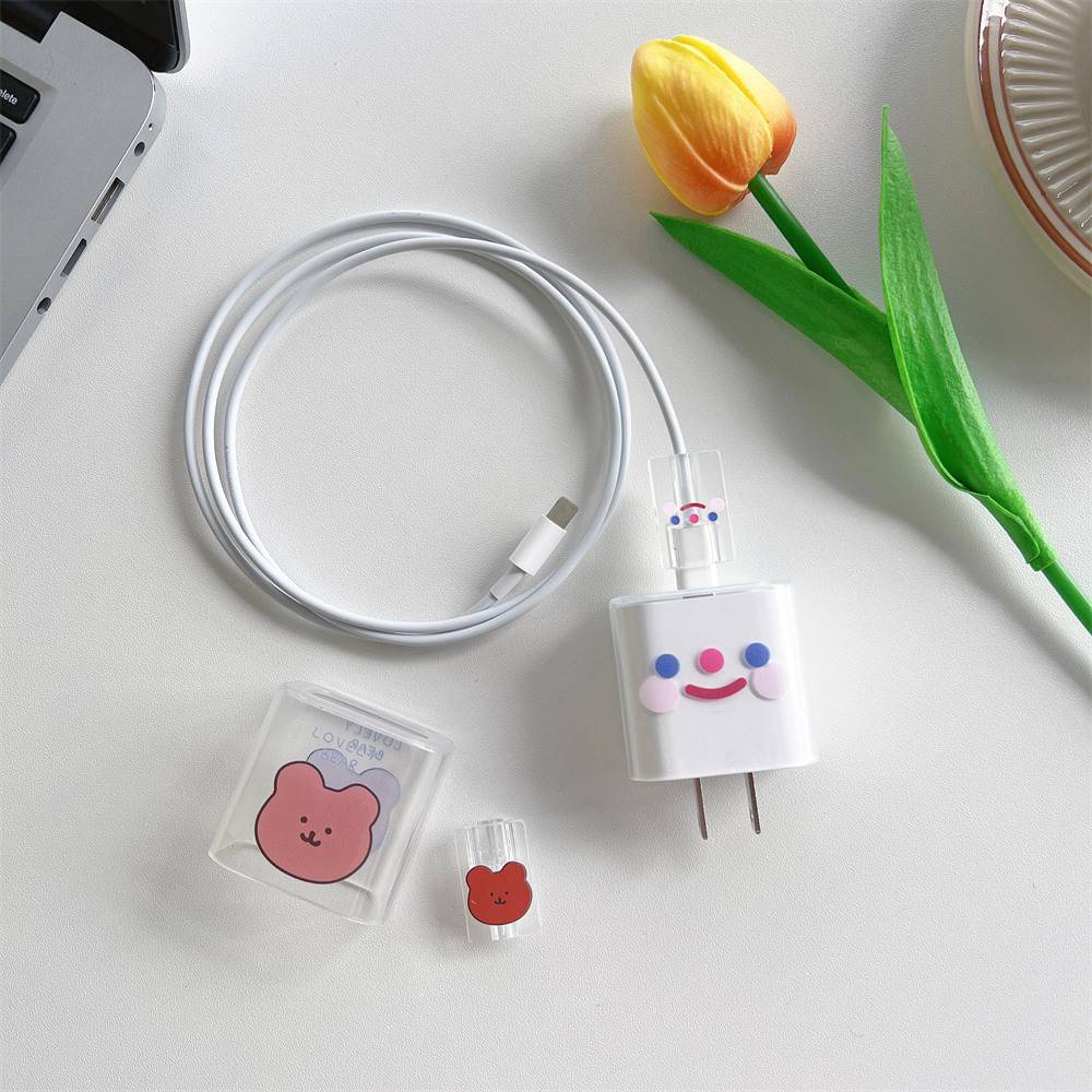 Bộ 2 Vỏ Bọc Bảo Vệ Dây Cáp Sạc USB 20W Bằng TPU Mềm Chống Trầy Hình StellaLou Bunny Cinnamoroll Lotso Snoopy