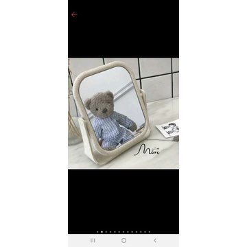 Gương trang điểm để bàn lúa mạch 2 mặt