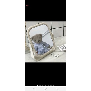 Gương trang điểm để bàn lúa mạch 2 mặt