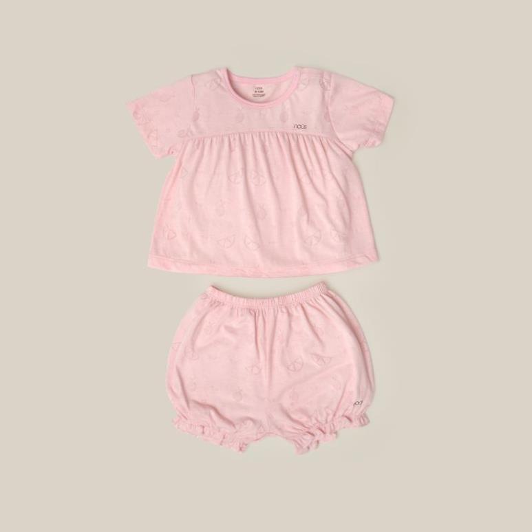 Bộ Quần Áo Cộc Cài Vai Họa Tiết Dưa Hấu Cao Cấp Nous - Cho Bé Gái - Chất Liệu Nu Air (Size Từ 9M-3Y)