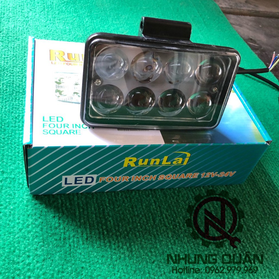 1 ĐÔI Đèn Led 8 Mắt Runlai .Siêu bền. Siêu Sáng . sử dụng chung điện 12v và 24v