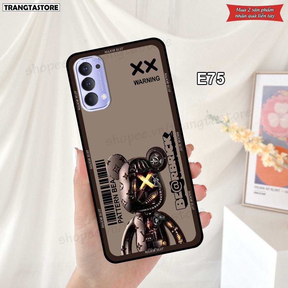 Ốp Oppo Reno4 /  Reno4 Pro / Reno 4 in hình gấu Bearbrick,Metal Style,Doremon siêu dễ thương chất lượng