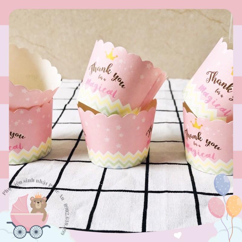 Set 50 ly cupcake nướng bánh muffin (không cần khuôn) giấy cứng