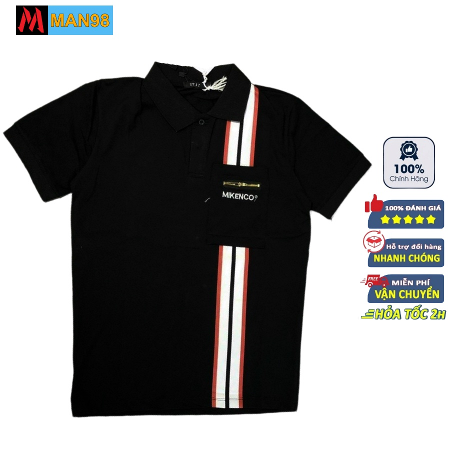Áo polo nam có cổ mikenco chất liệu cotton PL21